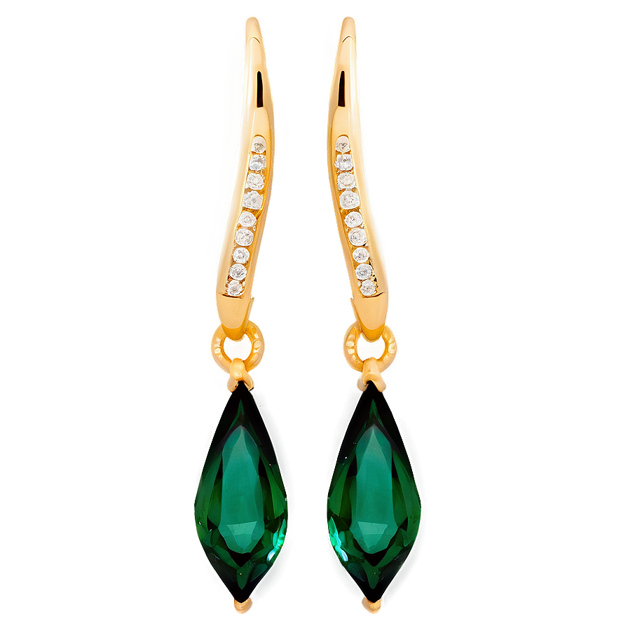 Shiny Emerald Earring Png Uus32 PNG Image