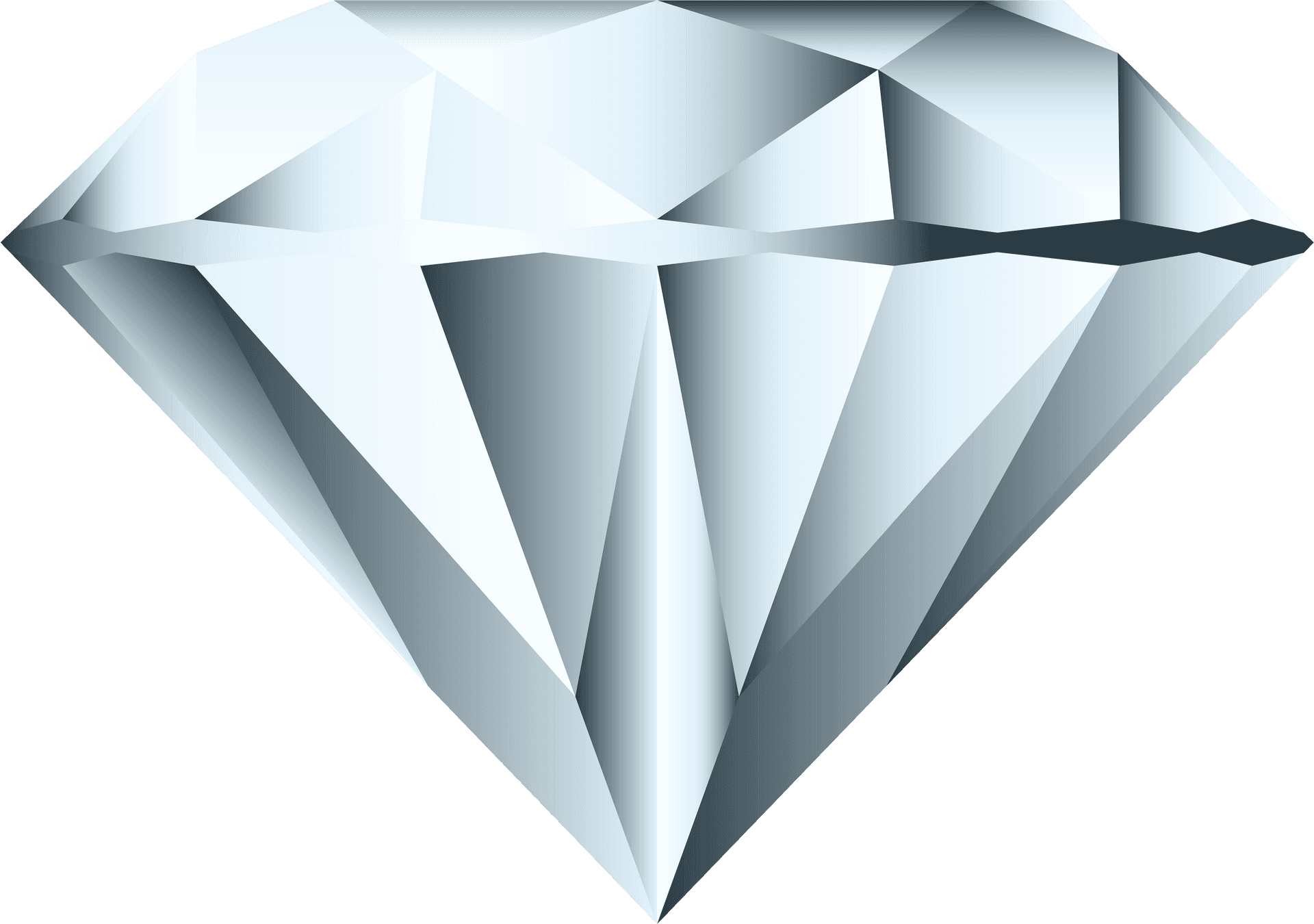 Shiny Geometric Diamond Illustration PNG Image