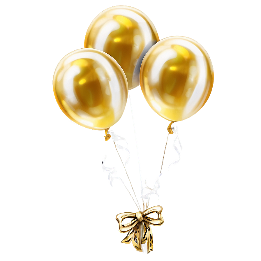 Shiny Gold Balloon Png Wdh60 PNG Image