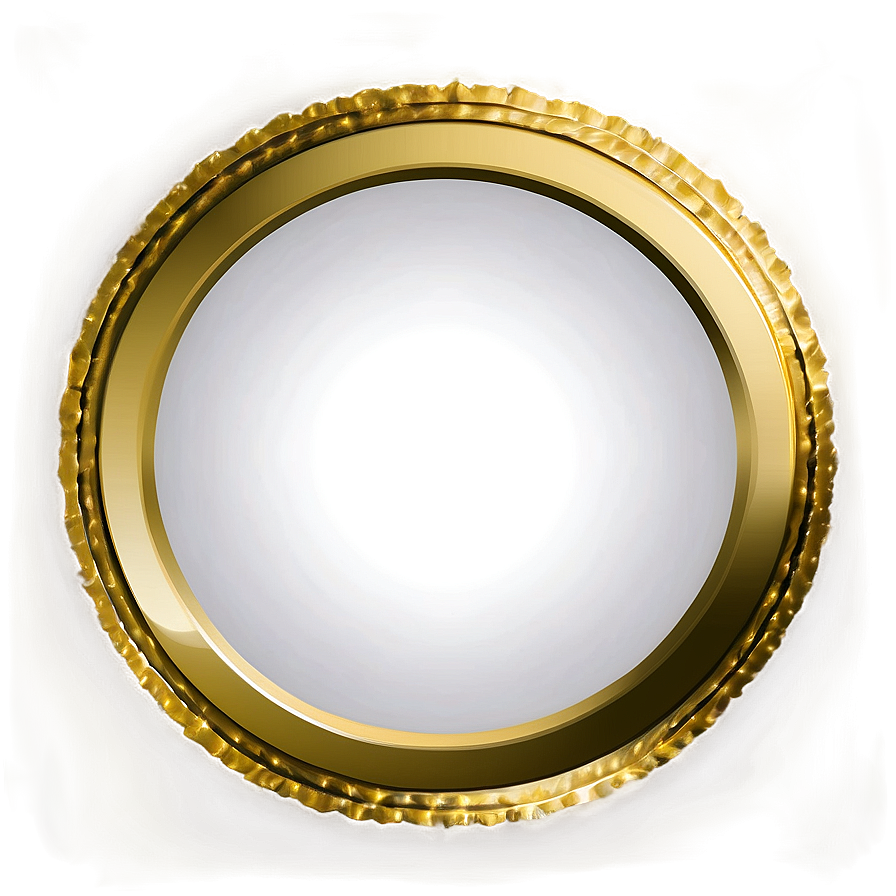 Shiny Gold Circle Frame Png 06262024 PNG Image