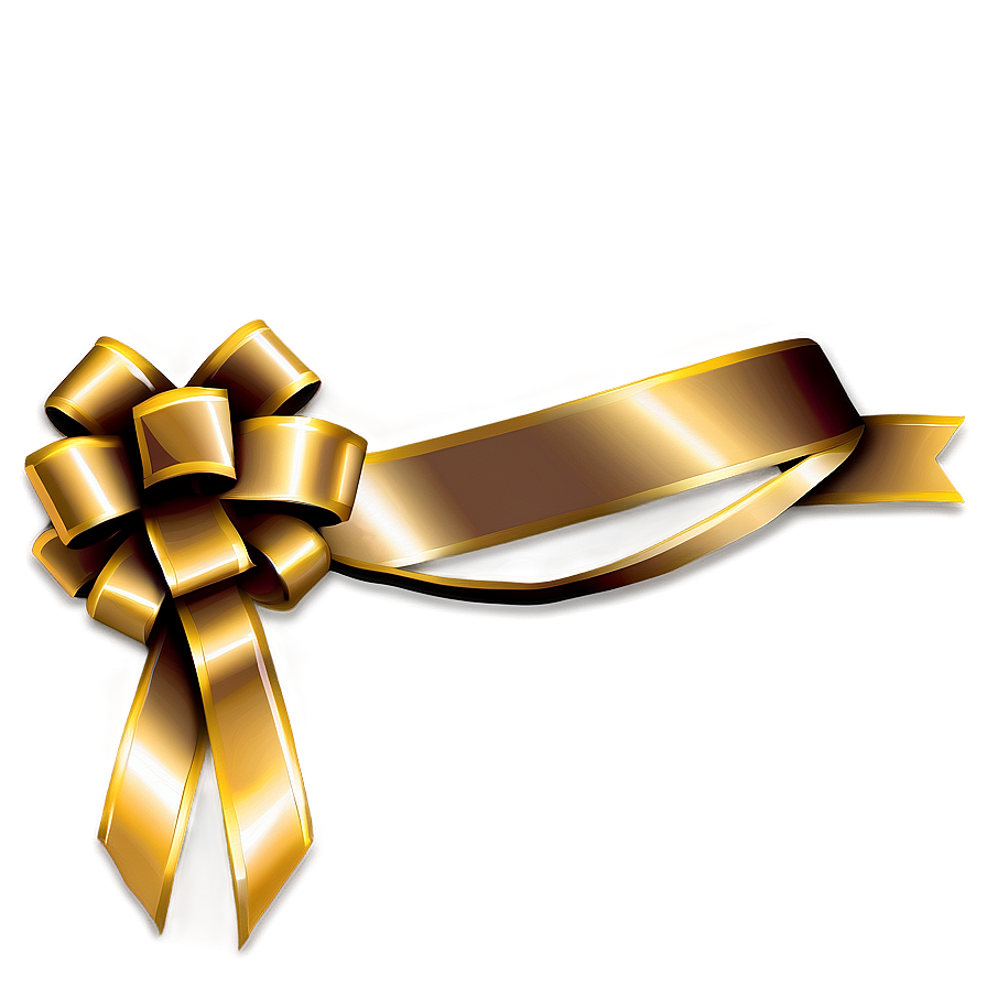 Shiny Gold Ribbon Png Hvg PNG Image