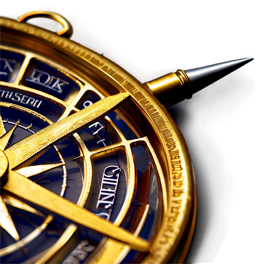 Shiny Golden Compass Png 11 PNG Image