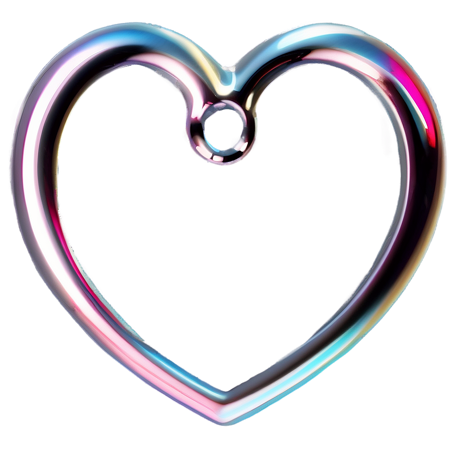 Shiny Heart Outline Png Ejd65 PNG Image