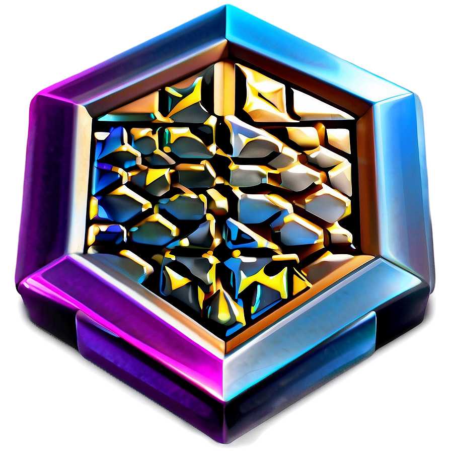 Shiny Hexagon Emblem Png Hhq PNG Image