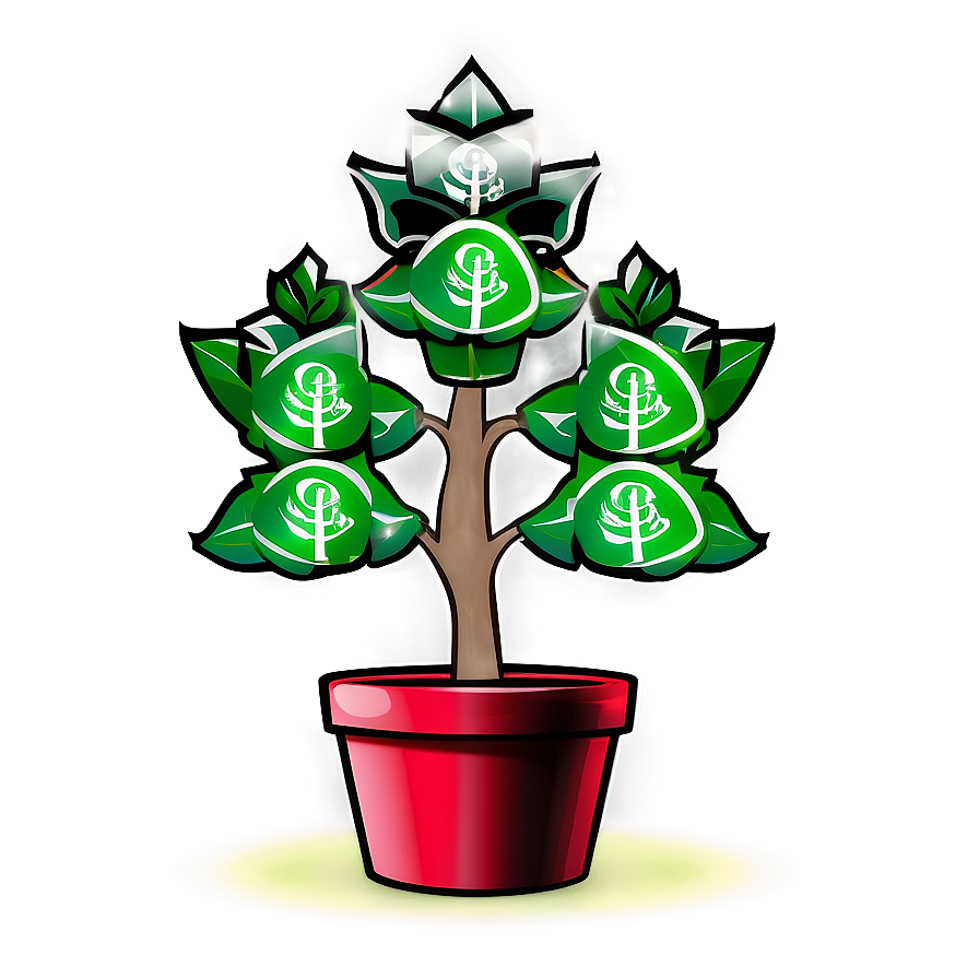 Shiny Money Tree Icon Png 16 PNG Image