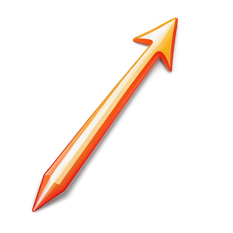 Shiny Orange Arrow Pointer Png Gho23 PNG Image