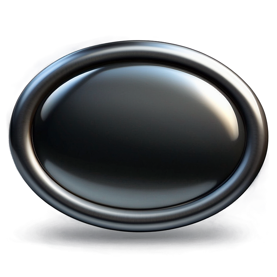 Shiny Oval Button Png Rim PNG Image