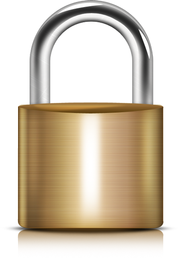 Shiny Padlock Graphic PNG Image