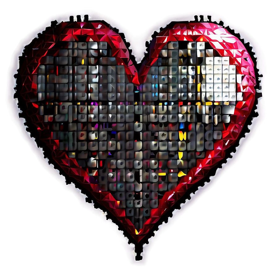 Shiny Pixel Heart Png 4 PNG Image