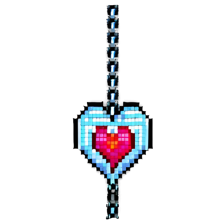 Shiny Pixel Heart Png Qod84 PNG Image