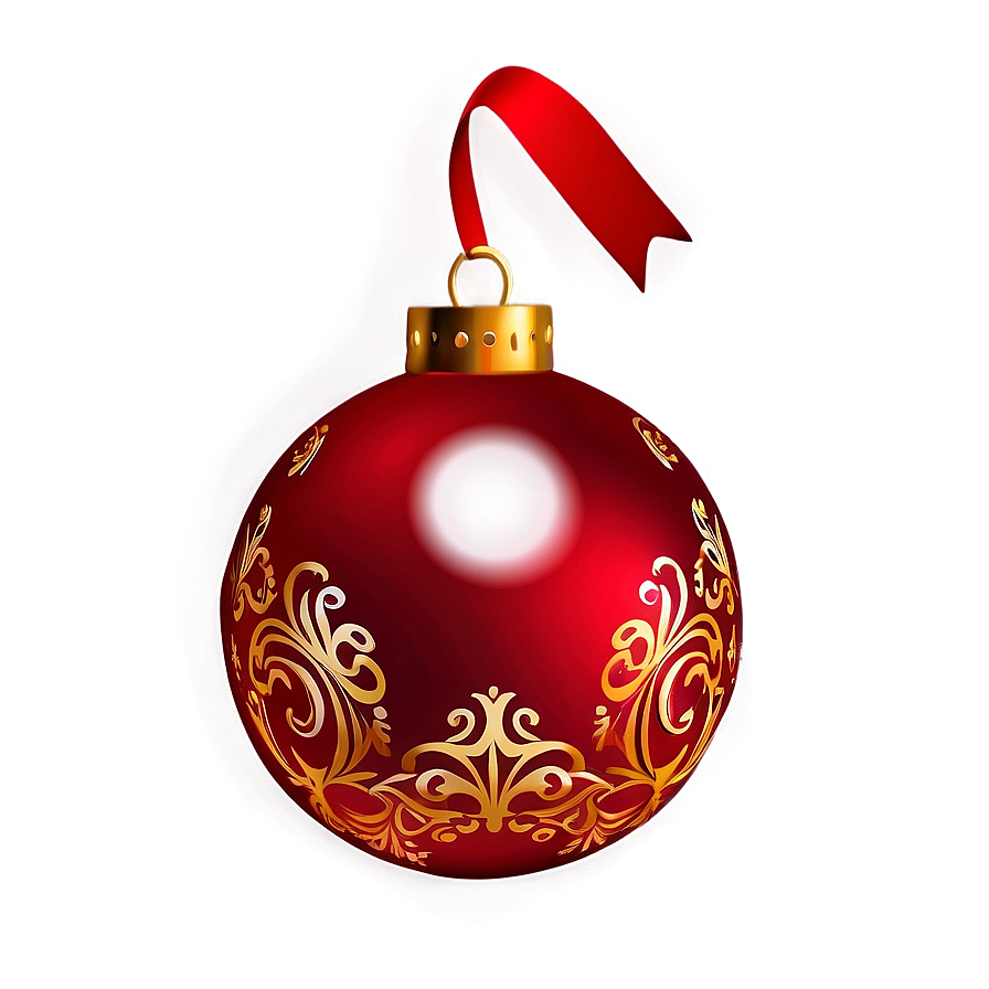 Shiny Red Christmas Ornament Png 05062024 PNG Image