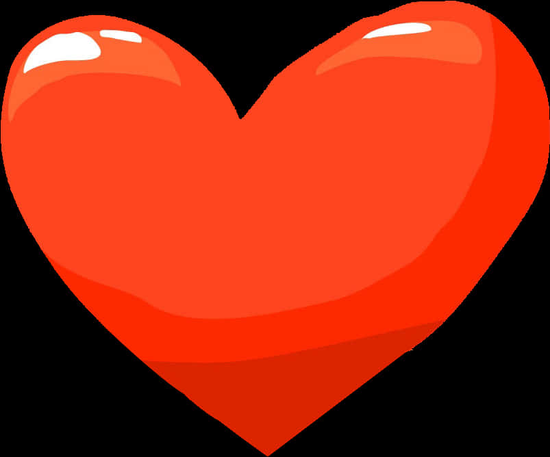 Shiny Red Heart Transparent Background PNG Image