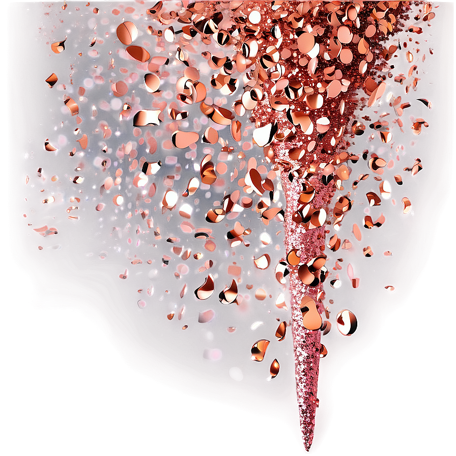 Shiny Rose Gold Glitter Particles Png 84 PNG Image