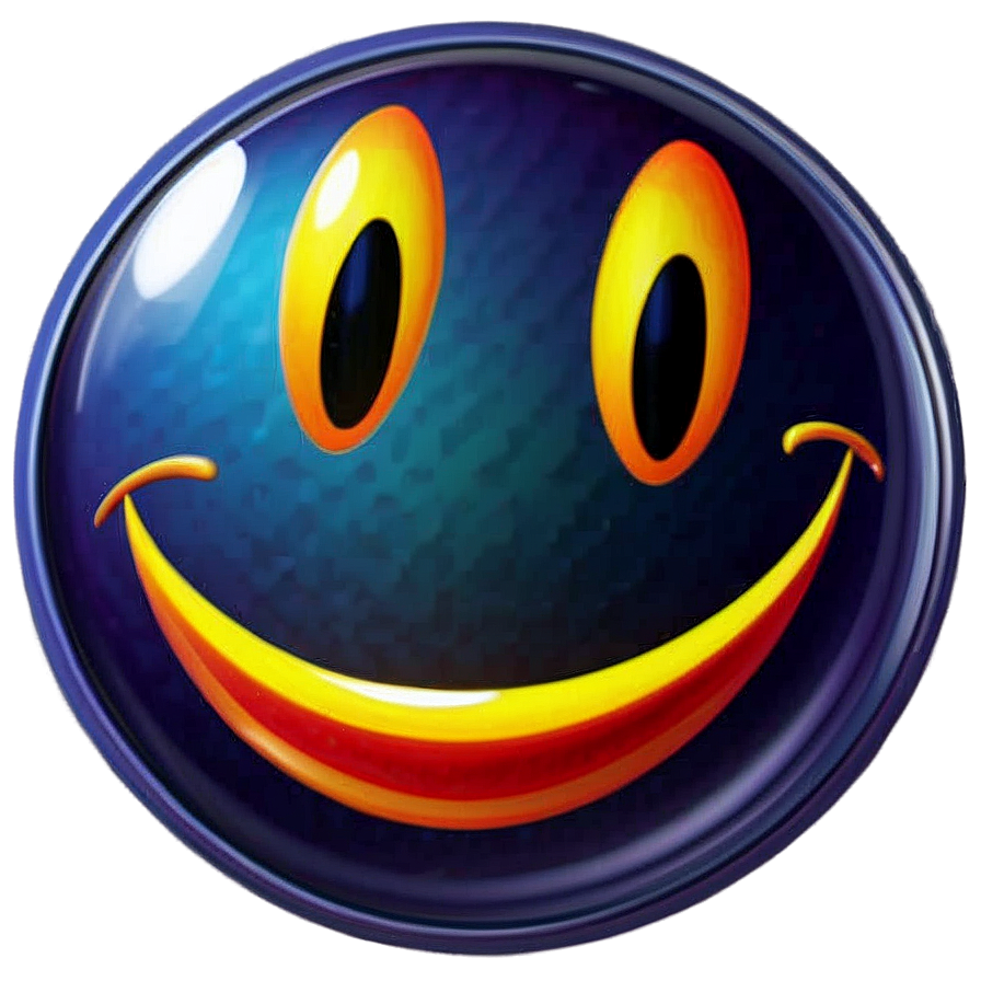 Shiny Smiley Face Sticker Png Qph35 PNG Image