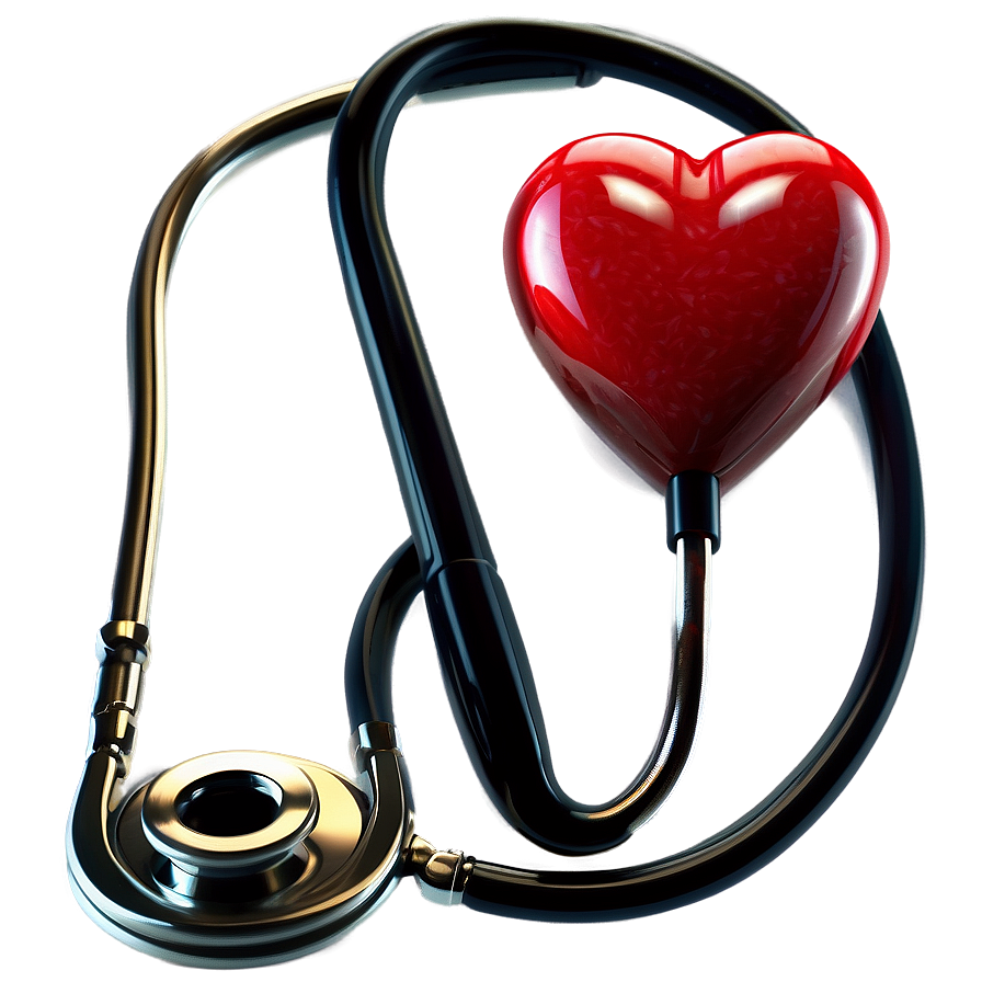 Shiny Stethoscope Heart Png Xyx PNG Image