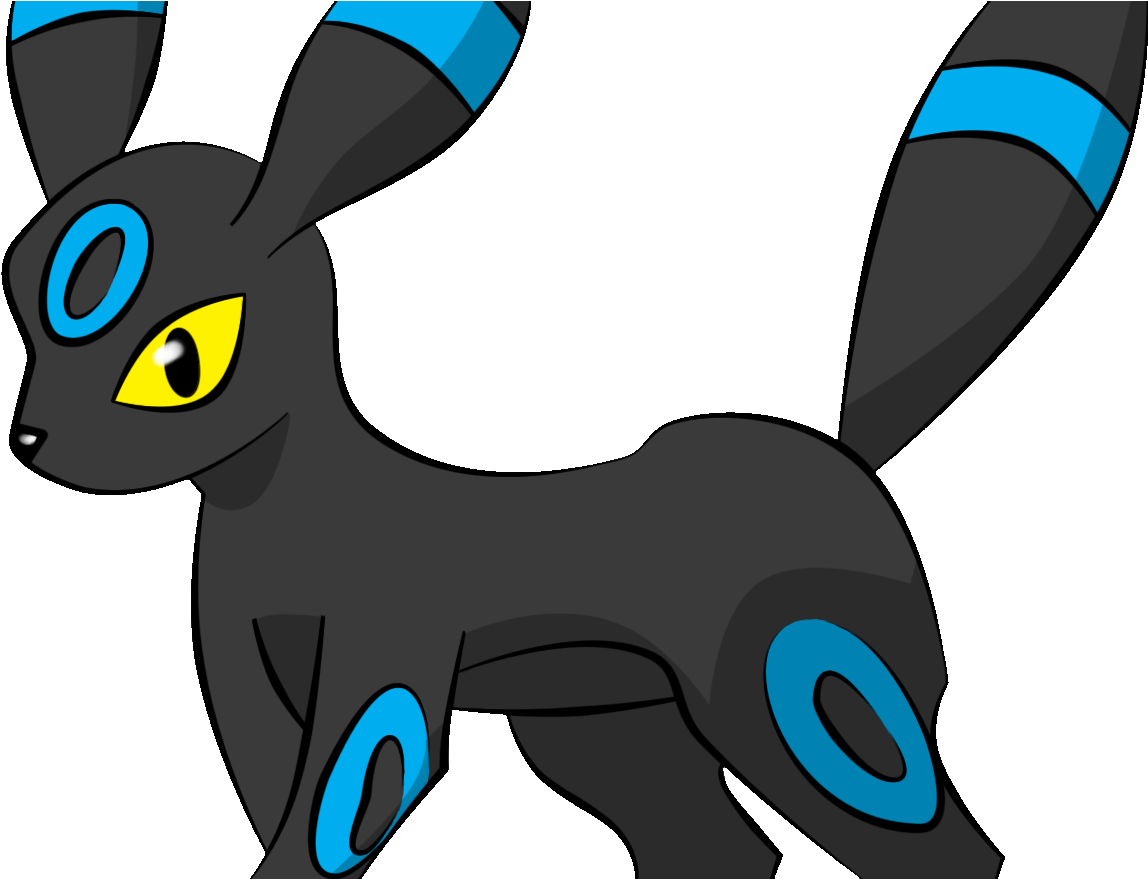 Shiny Umbreon Pokemon Art PNG Image