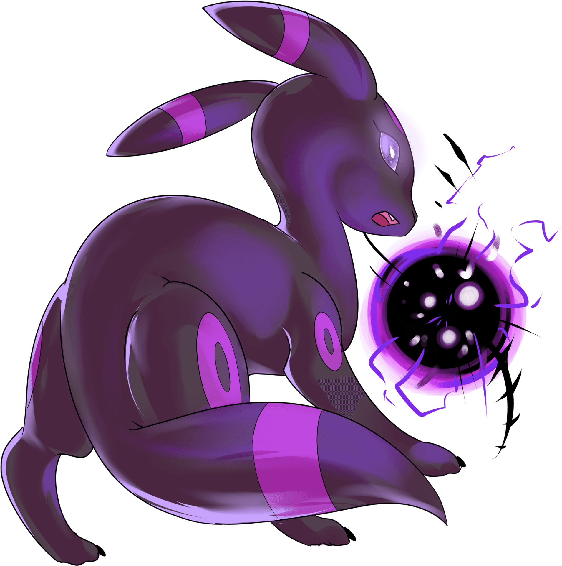 Shiny Umbreon With Energy Ball PNG Image