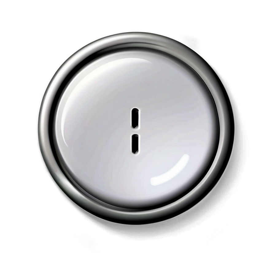 Shiny White Button Artwork Png Wdj PNG Image