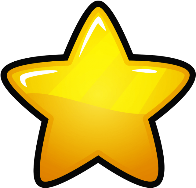 Shiny Yellow Star Clipart PNG Image