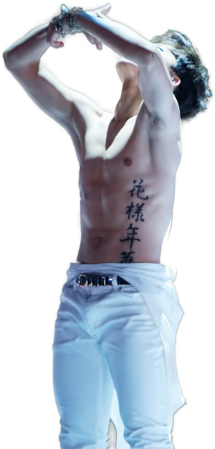 Shirtless Man Showing Absand Tattoo PNG Image