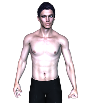 Shirtless3 D Male Model PNG Image