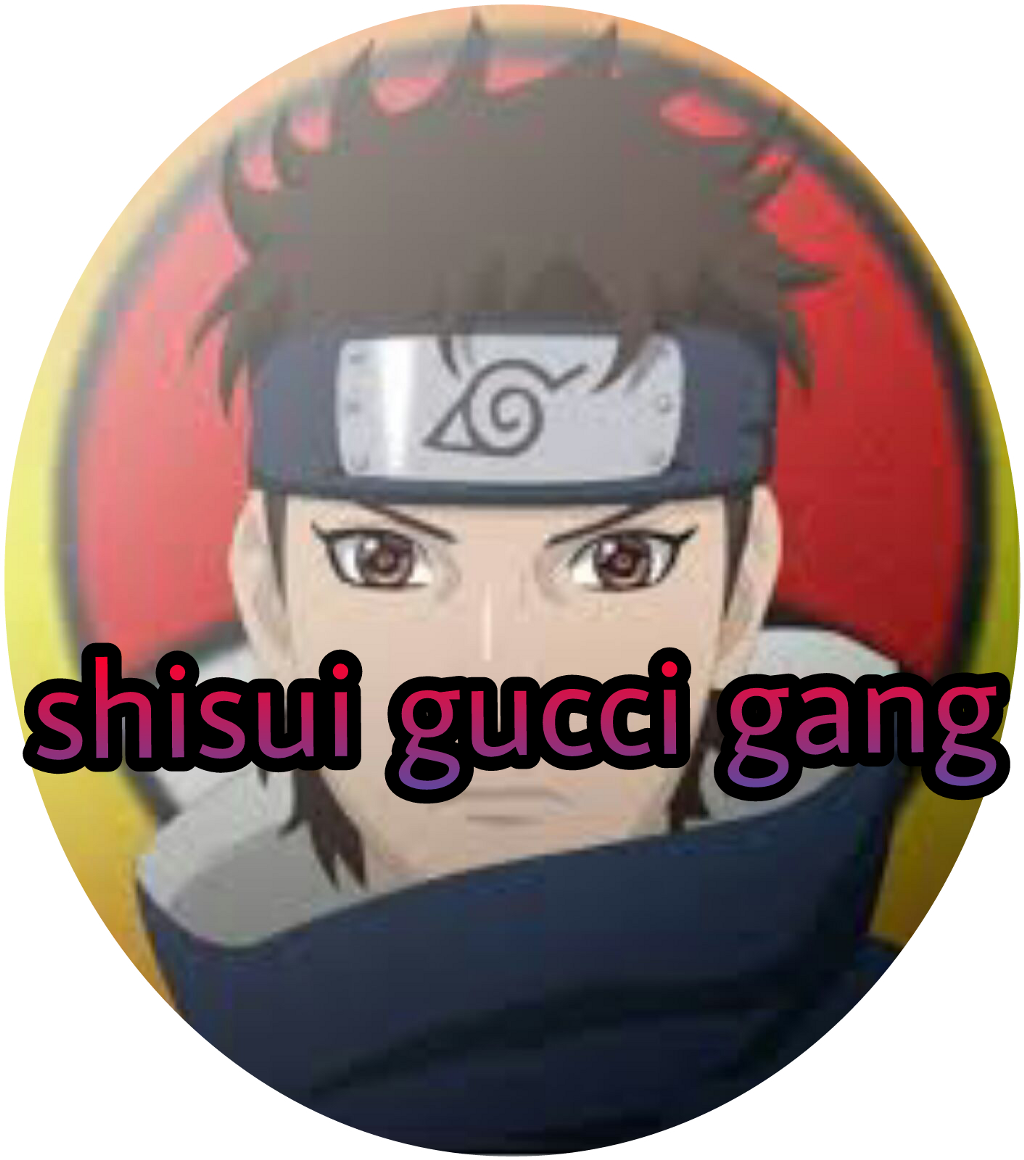 Shisui Uchiha Gucci Gang Button PNG Image