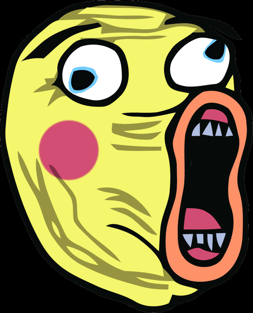 Shocked Yellow Meme Face.png PNG Image