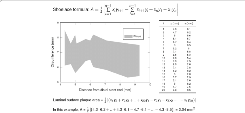 Shoelace Formula Graphand Calculation PNG Image