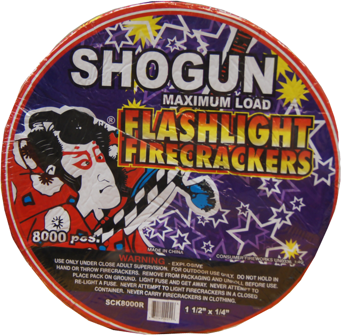 Shogun Flashlight Firecrackers8000 Pieces PNG Image