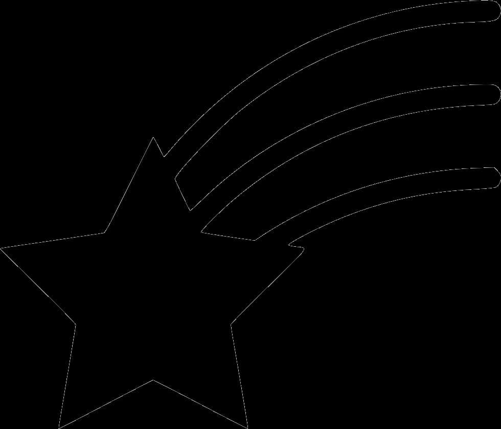 Shooting Star Outline PNG Image