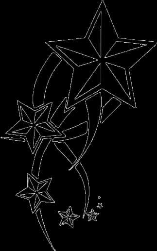 Shooting_ Star_ Tattoo_ Design PNG Image