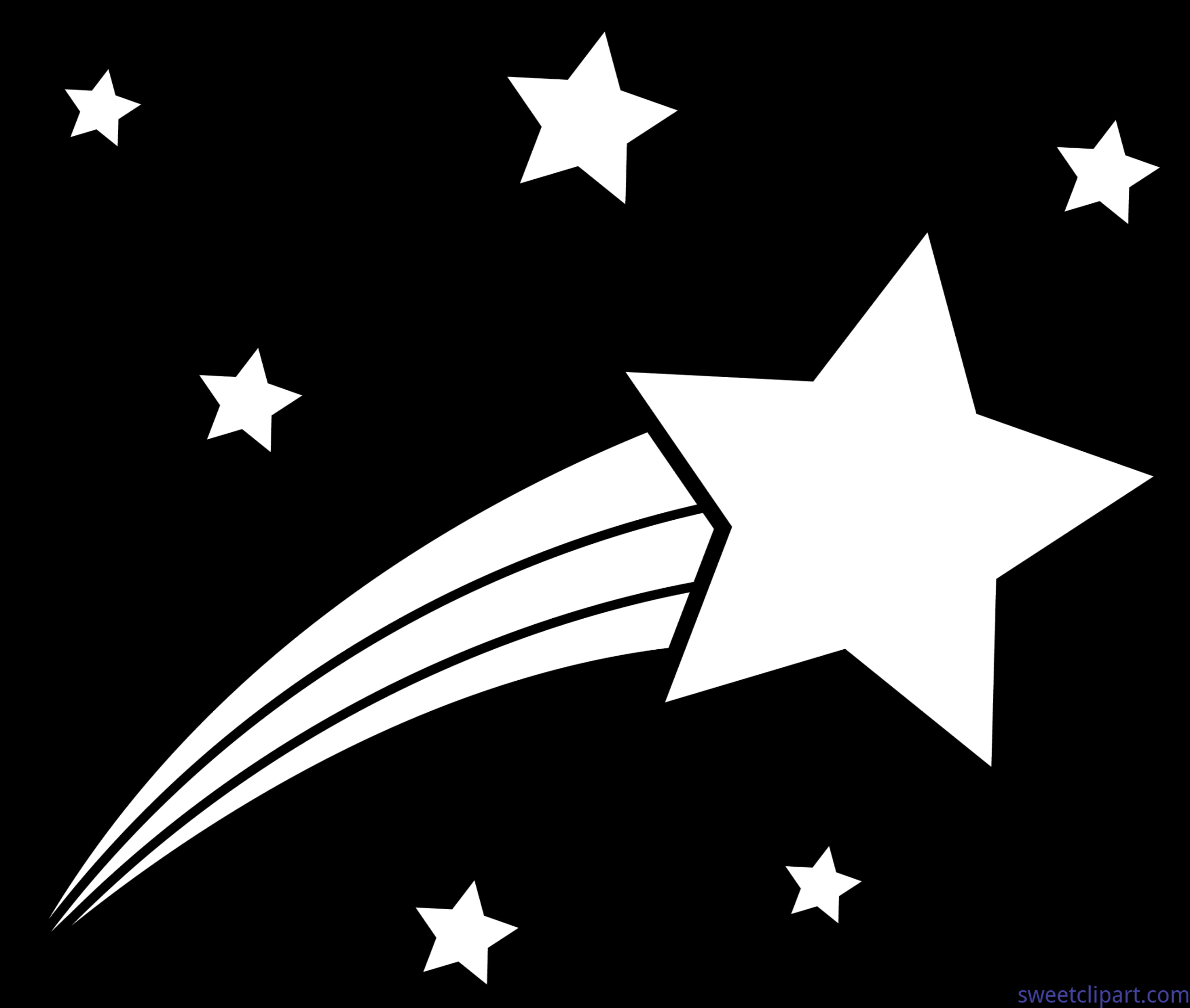 Shooting Star Vector Art PNG Image