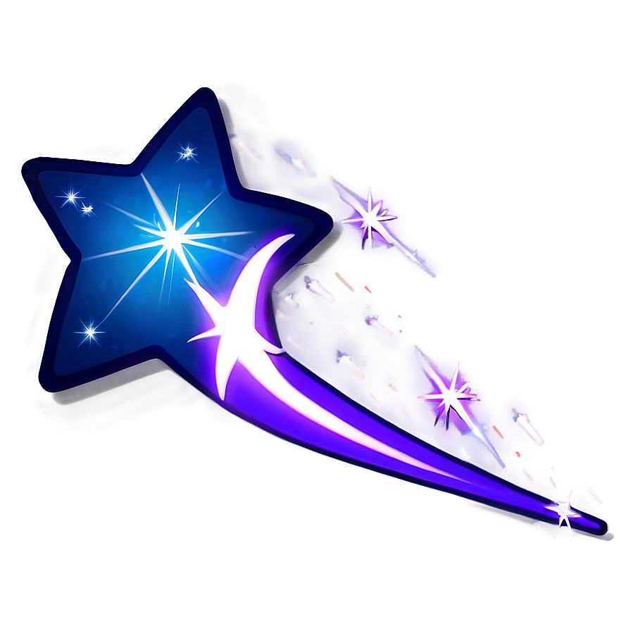 Shooting Star With Sparkling Trail Png Puo PNG Image