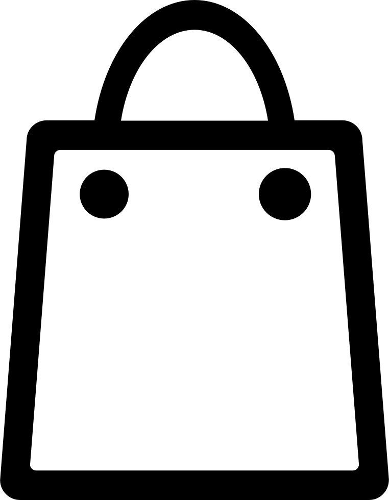 Shopping Bag Icon Simple Outline PNG Image