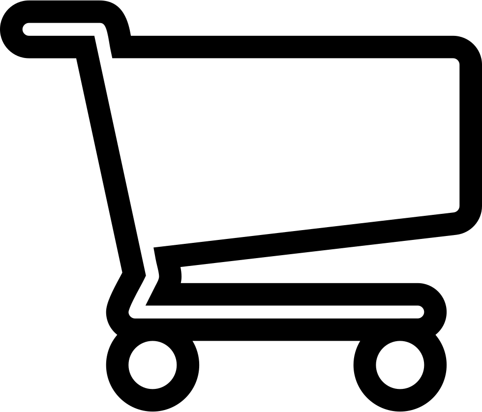 Shopping Cart Icon Blackand White PNG Image