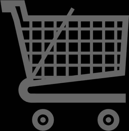 Shopping Cart Icon Silhouette PNG Image