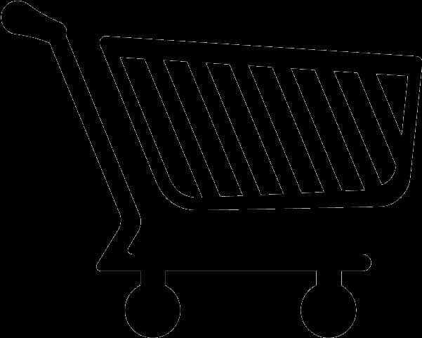 Shopping Cart Outline Graphic PNG Image