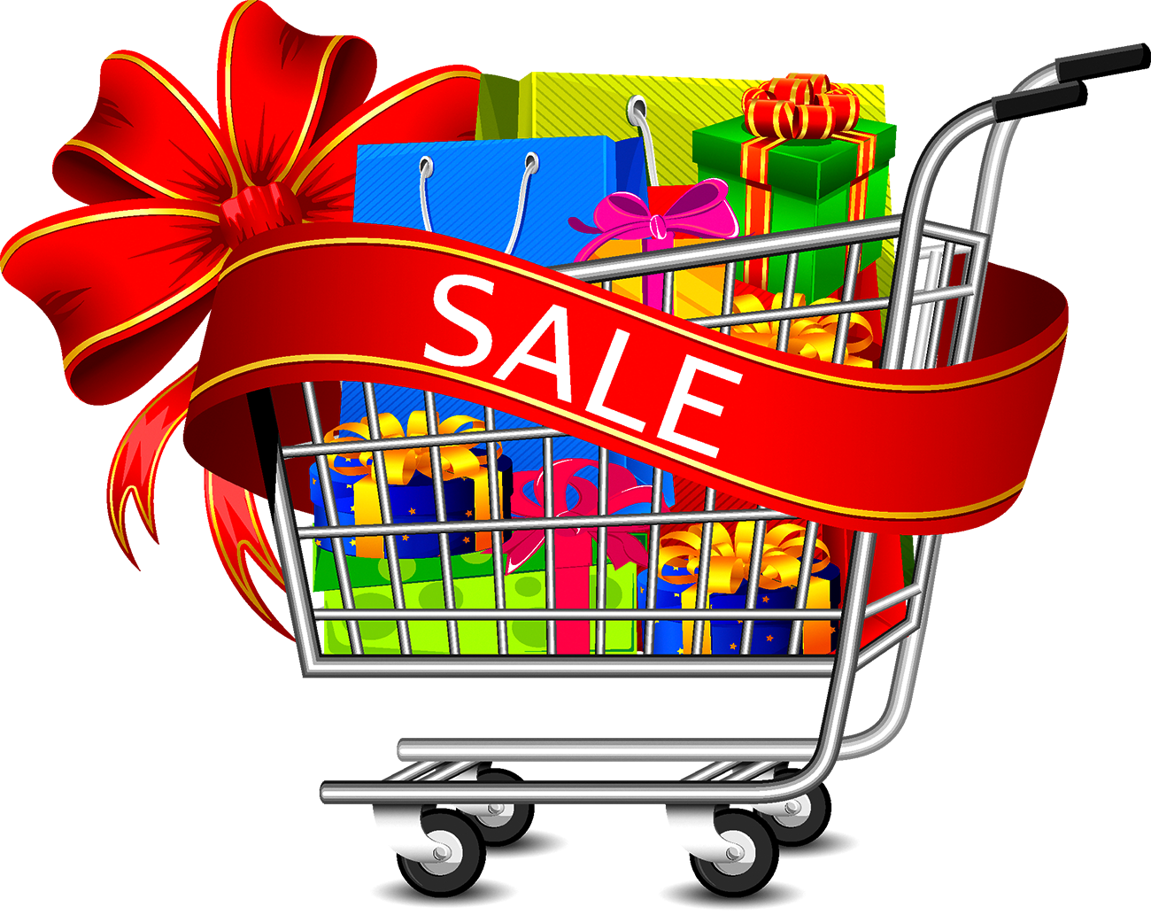 Shopping Cart Sale Event PNG Image