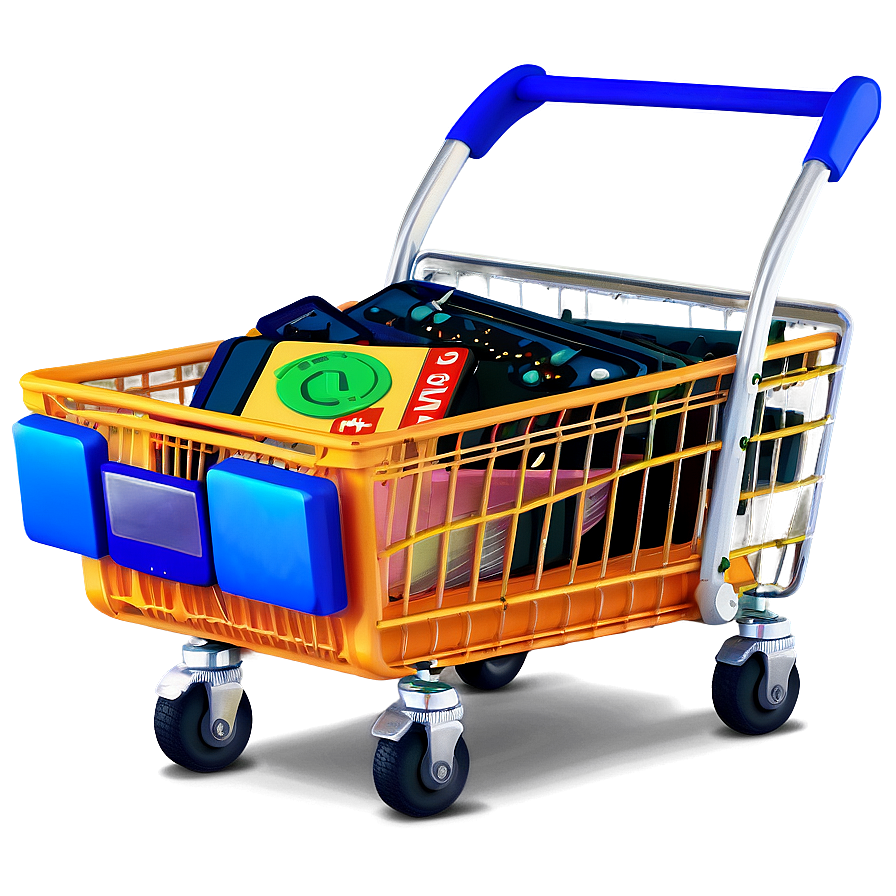 Shopping Cart With Electronics Png 97 PNG Image