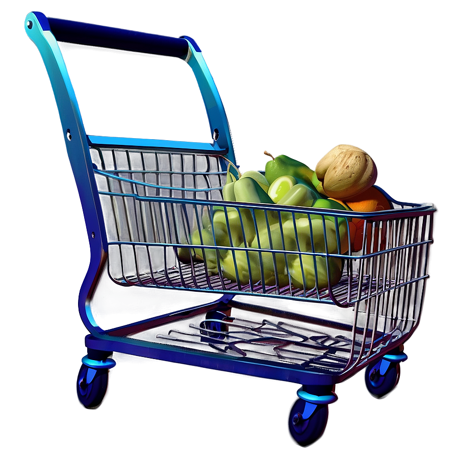 Shopping Cart With Food Png Icm PNG Image