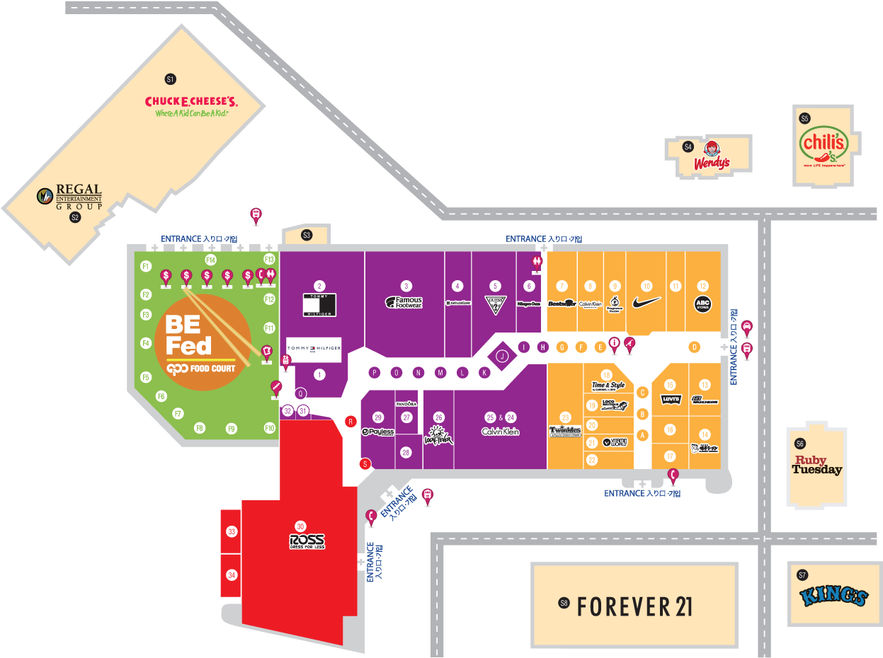 Shopping Mall Layout Map PNG Image