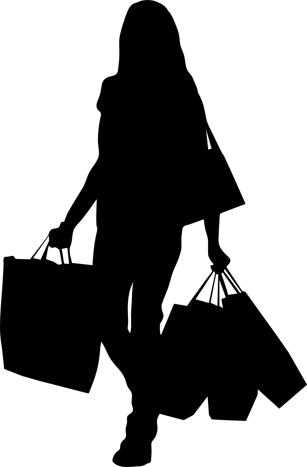 Shopping Spree Silhouette PNG Image