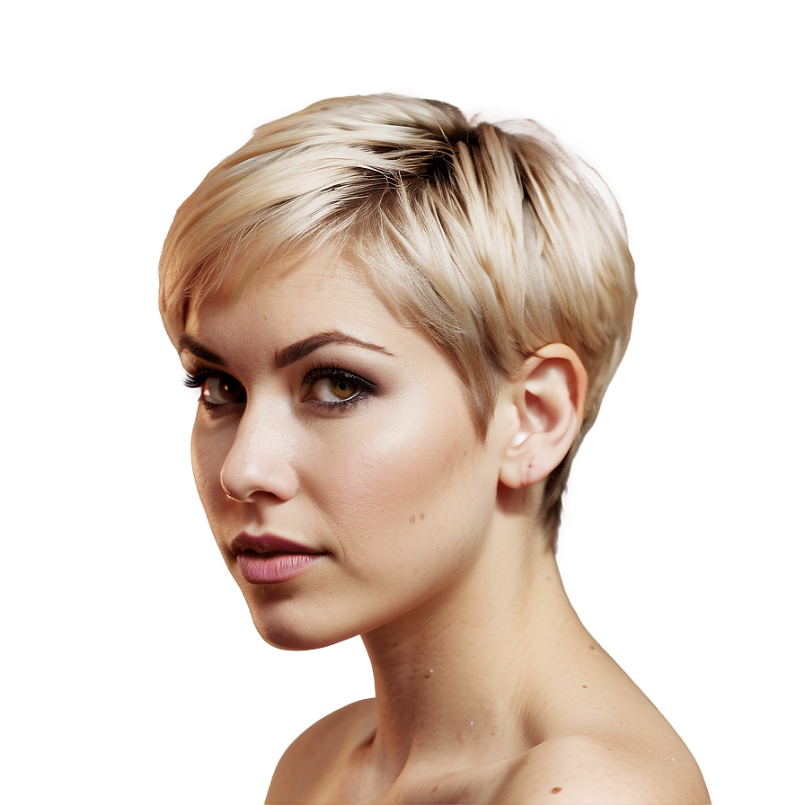 Short Blonde Pixie Cut Png Jkb PNG Image