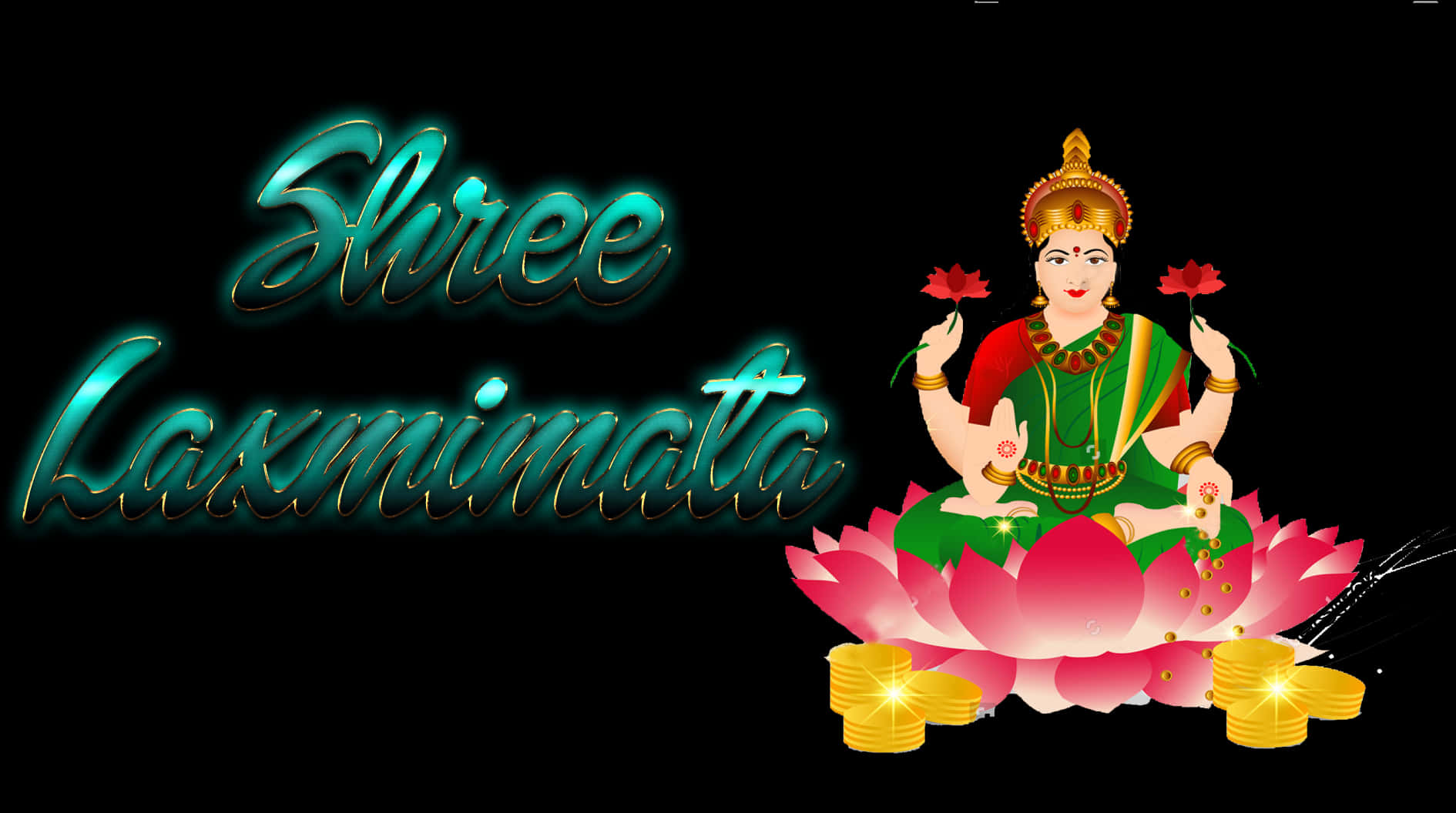 Shree Laxmimataon Lotus PNG Image