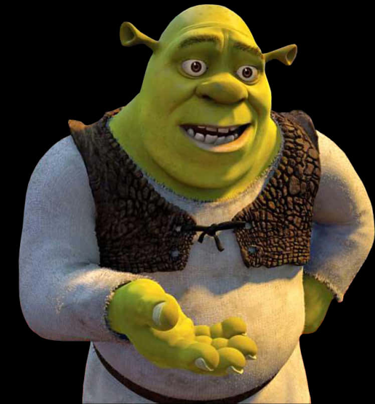 Shrek Character Smiling PNG Image