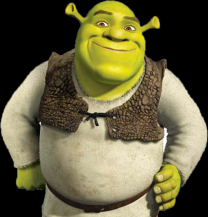 Shrek Smiling Portrait PNG Image