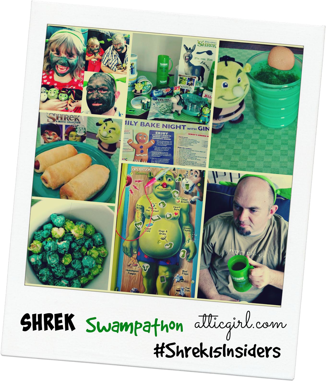 Shrek Themed Celebration Collage PNG Image