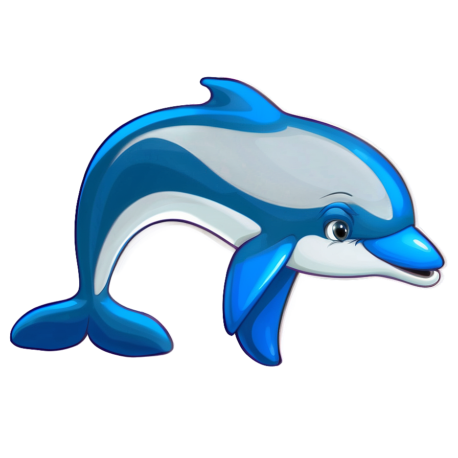 Shy Cartoon Dolphin Png Aku80 PNG Image