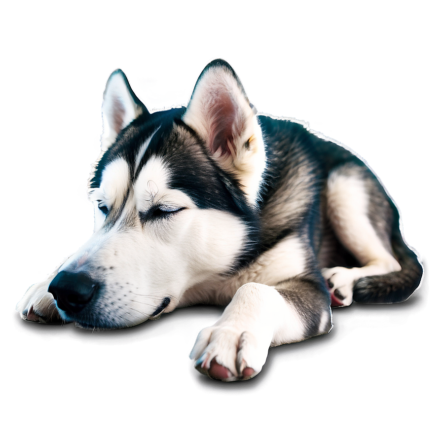 Siberian Husky Sleeping Png Ipp35 PNG Image