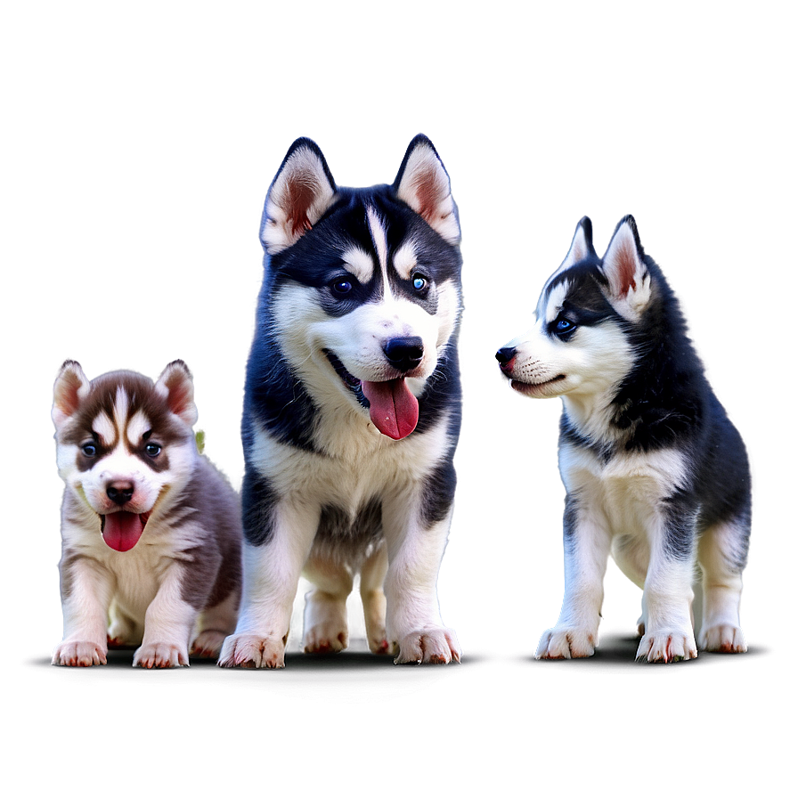 Siberian Husky With Puppies Png 06252024 PNG Image